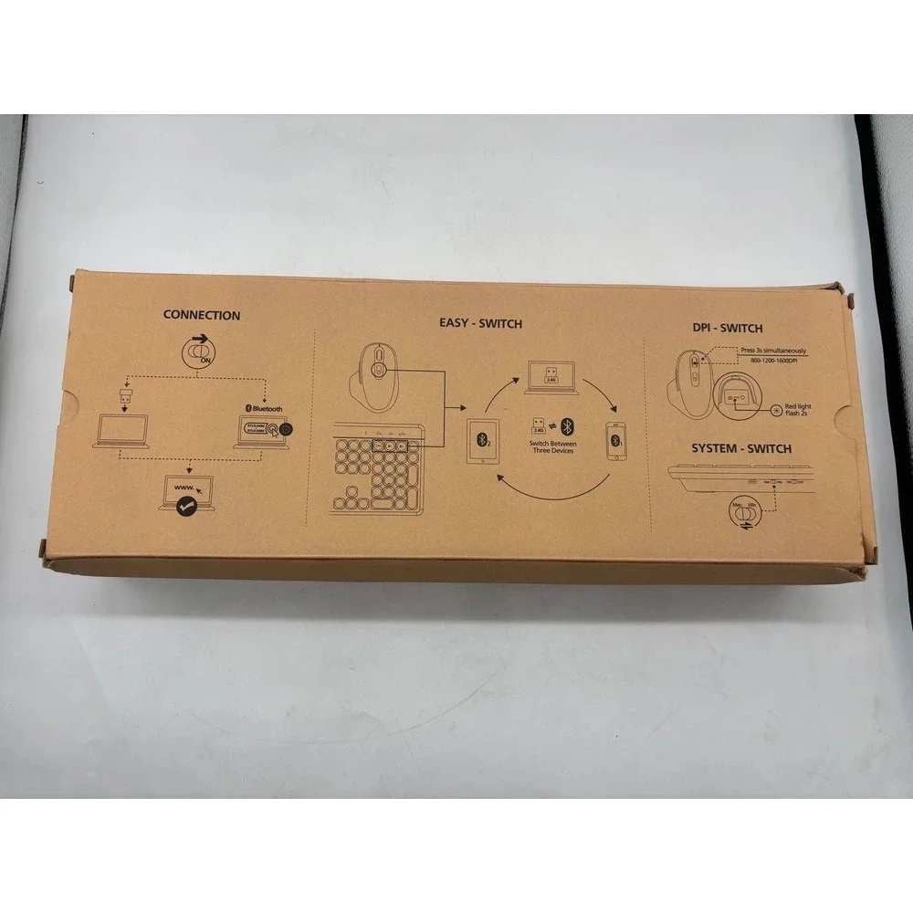 MicroPack Bluetooth Keyboard Mouse Wireless Backlit Dual Mode Multi Bluetooth